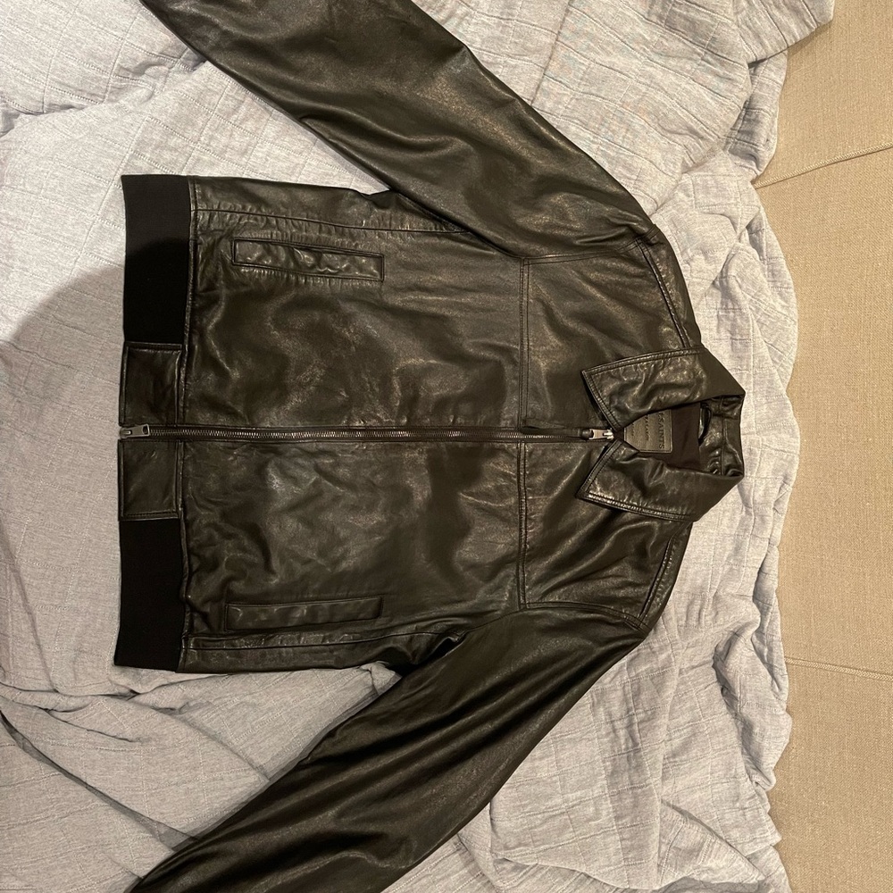 AllSaints Gen Jacket - Black Leather Jacket